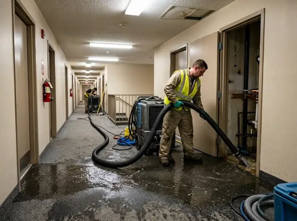 multi-unit-apartment-hallway-f-005 — frequently asked questions, Emergency Burst Pipe Water Extraction & Removal in Lino Lak…